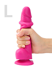 strap-on-me Sliding Skin Dildo, L / фуксия