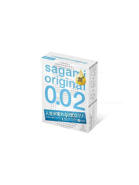 Sagami Original 0.02 Extra Lub, 3 шт.