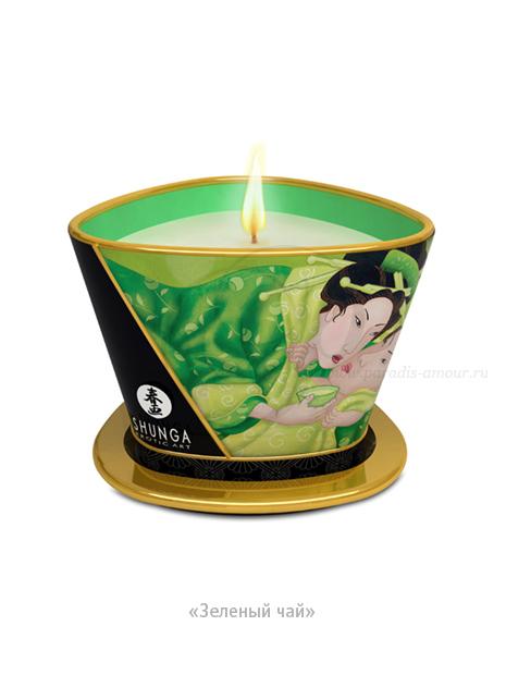 Массажная свеча Shunga, «зелёный чай»